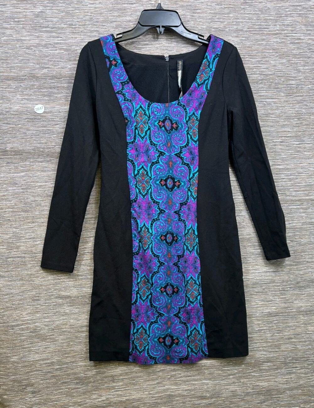 Plenty By Tracy Reese Knit Bodycon Dress Womens Size 6 Black Fitted Paisley Boho